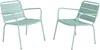 Vente-unique - MIRMANDE Gartensitzgruppe Metall Grün - B 50 cm67,5 cm x H 44,5 cm71,5 cm x L 50 cm60 cm Bild 2