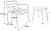 Vente-unique - MIRMANDE Gartensitzgruppe Metall Grün - B 50 cm67,5 cm x H 44,5 cm71,5 cm x L 50 cm60 cm Bild 5