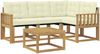 vidaXL Outdoor-Sofagarnitur mit Kissen 5 pcs Weiß und Creme 3389448 Bild 2