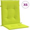 vidaXL Gartenstuhlauflagen für Niedriglehner 6Stk Knallgrün 100x50x3cm 314148 Bild 2