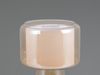 Tischlampe ROCKA aus Glas Bernsteinfarben mit Stoffschirm innen, Höhe 29cm Bild 5