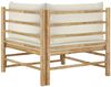 vidaXL 2-tlg. Garten-Lounge-Set mit Cremeweißen Kissen Bambus 3058201 Bild 5