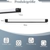 ZMH LED Spiegelleuchte Bad 50CM 10W Schwarz Warmweiß 3000K IP44 Wasserdicht Modern Wandlampe Für Flur Wohnzimmer Badezimmerspiegel Bild 3
