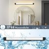 ZMH LED Spiegelleuchte Bad 50CM 10W Schwarz Warmweiß 3000K IP44 Wasserdicht Modern Wandlampe Für Flur Wohnzimmer Badezimmerspiegel Bild 2