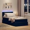 vidaXL LED-Speicherbett mit Matratze Schwarz 90 x 190 cm Samt 3371303 Bild 5