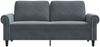 vidaXL 2-Sitzer-Sofa Dunkelgrau 140 cm Samt 359530 Bild 4