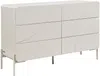 Vente-unique - ZELINARO Kommode Holz, Platte Beige - B 40 cm x H 75 cm x L 120 cm Bild 2
