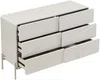 Vente-unique - ZELINARO Kommode Holz, Platte Beige - B 40 cm x H 75 cm x L 120 cm Bild 4