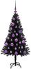 vidaXL Weihnachtsbaum mit 150 LEDs mit Ständer Schwarz 120 cm PVC 3396462 Bild 4