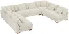 Vente-unique 'SPERONE' große Wohnlandschaft, Cord beige, 375 x 274 x 85 cm Bild 3