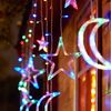 MUPOO LED-Lichterkette 120 LED Lichtervorhang Ramadan Eid Islam Fest Deko lichterketten, 3M Warmweiß/Mehrfarbig Ramadan Deko Batteriebetrieben Bild 5