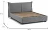 Dmora Abarat Doppelbett, Bettkasten mit Stoffbezug, 100 % Made in Italy, Öffnung vorne, geeignet für Matratzen 160 x 200 cm, Grau Bild 3