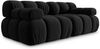 Micadoni Modulares Sofa Bellis 2-Sitzer Samt Bluvel Schwarz Bild 2