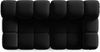 Micadoni Modulares Sofa Bellis 2-Sitzer Samt Bluvel Schwarz Bild 3