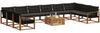 vidaXL Outdoor-Sofagarnitur mit Kissen 11 pcs Natürlich und Schwarz 3369919 Bild 3