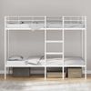 vidaXL Etagenbett ohne Matratze Weiß 90x200 cm Stahl 42000329 Bild 3