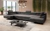 Designer Sofa Taormina mit Schlaf- und Klappfunktion Samt Anthrazit Bild 3