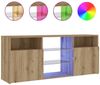 vidaXL TV-Schrank mit LED-Leuchten Artisan-Eiche 120x30x50 cm 856352 Bild 2