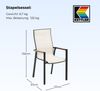Kettler SENSE Stapelsessel Garten Terrasse Gestell Schwarz Bezug Beige Teak Bild 3