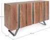 Sideboard Noranes aus Akazienholz, modernes Design, Natur, 145 cm, Türen mit Metalleinsatz Bild 5
