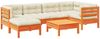 vidaXL 7-tlg. Garten-Sofagarnitur mit Kissen Wachsbraun Kiefernholz 3299538 Bild 2