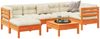 vidaXL 7-tlg. Garten-Sofagarnitur mit Kissen Wachsbraun Kiefernholz 3299538 Bild 1