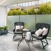 Relaxdays Gartentisch, rund, Kunststoff/Stahl braun, Ø 60x74 cm Bild 2