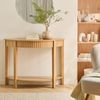 Calicosy 'BOLOGNE' Runde Konsole 2 Ebenen H76 cm - Hellholz-Effekt - Helles Holz Bild 2