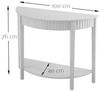 Calicosy 'BOLOGNE' Runde Konsole 2 Ebenen H76 cm - Hellholz-Effekt - Helles Holz Bild 4