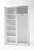 Kleiderschrank >Fred< in Weiß - 125x196x38cm (BxHxT) Bild 3