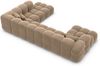 Wohnlandschaft Monteverde Lounge U Form - Samtstoff - braun - Links Bild 4