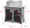 Campingschrank Tullinge mit Arbeitsplatte und Windschutz 80x50,5x104,5cm Dunkelgrau en. casa Bild 3