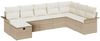 vidaXL Gartensofa-set mit Kissen 8 pcs Beige und Creme Poly-Rattan 3358930 Bild 2