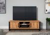 trendteam smart living - Enna - TV-Schrank - Mango/Schwarz - TV-Lowboard mit 2 Türen, 2 offene Fächer und 3 Einlegeböden - (BxHxT) 166 x 50 x 45 cm - Wohnzimmermöbel für Fernseher bis 65" Bild 5