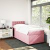vidaXL Boxspringbett mit Matratze Rosa 100x200 cm Samt 3286251 Bild 3
