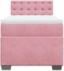 vidaXL Boxspringbett mit Matratze Rosa 100x200 cm Samt 3286251 Bild 4