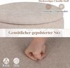 355 L Moderner runder Hocker mit stauraum Chenille Sitzhocker mit abnehmbarem Deckel Beige Bild 3