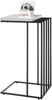 Beistelltisch >JUBA< in weiss, Holzwerkstoff/ Metall - 40x70x35cm (BxHxT) Bild 3