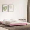 vidaXL Bettgestell ohne Matratze Rosa 180x220 cm Samt 4101420 Bild 3