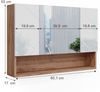 Badspiegelschrank Irma Weiß Hochglanz/Goldkraft Eiche 80.1 x 55 cm Vicco Bild 3