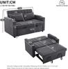 2-Sitzer Schlafsofa B 136 x T 162 x H 84 cm, grau, aus Baumwoll-Leinenstoff Bild 5