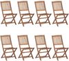 vidaXL Klappbare Gartenstühle 8 Stk. mit Kissen Massivholz Akazie 3075024 Bild 2