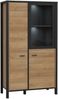 Highboard HIGH ROCK 2+1 Türen Riviera Eiche Optik / Schwarz, von Forte Bild 5