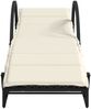 vidaXL Sonnenliegen 2 Stk. mit Auflagen Schwarz Poly Rattan 3277307 Bild 4