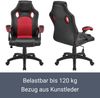 Juskys Racing Schreibtischstuhl Montreal (rot) ergonomisch, höhenverstellbar & gepolstert, bis 120 kg - Bürostuhl Drehstuhl PC Gaming Stuhl Bild 2