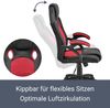Juskys Racing Schreibtischstuhl Montreal (rot) ergonomisch, höhenverstellbar & gepolstert, bis 120 kg - Bürostuhl Drehstuhl PC Gaming Stuhl Bild 4