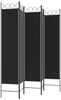 vidaXL 5-tlg. Paravent Schwarz 200x200 cm Stoff 350157 Bild 5