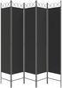 vidaXL 5-tlg. Paravent Schwarz 200x200 cm Stoff 350157 Bild 4