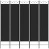 vidaXL 5-tlg. Paravent Schwarz 200x200 cm Stoff 350157 Bild 3