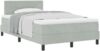 vidaXL Boxspringbett mit Matratze Hellgrau 120 x 200 cm Samt 3339098 Bild 2